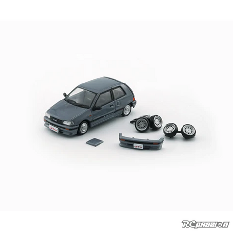 BMC 1/64 Daihatsu Charade 1991 Gray 2 Door GTti Diecast Scale Model Car 64B0449
