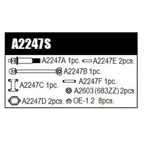 A2247S-B FRONT DRIVESHAFT SET MTC3