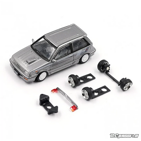 BMC 1/64 Toyota Starlet Turbo S 1998 EP71 Silver RHD Diecast Scale Model Car BM64B0256