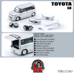 BMC 1/64 Toyota 2000 bB Silver RHD Diecast Scale Model Car BM64B0379