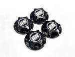 #449-BK Covered Serrated Wheel Nuts (P1.25) Black