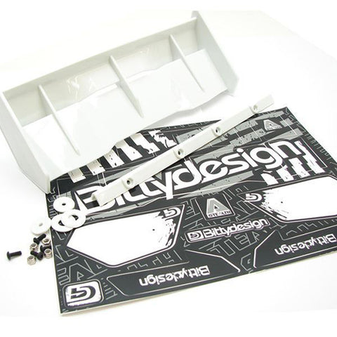 Bitty Design #BDW-STHW Stealth Wing For all 1/8 Buggy - Truggy (White)