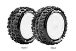 L-T3200SWKR Spider 1/10 Buggy 4WD  Rear Tires - Mounted Soft Compound / White Rim