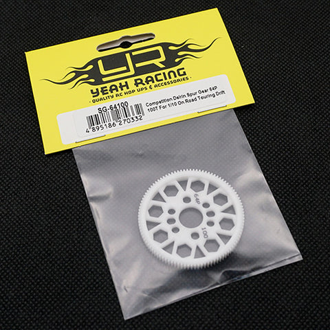 Yeah Racing Competition Delrin Spur Gear 64P 100T for 1/10 on Road Touring Drift SG-64100