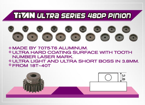 54018U 48dp 18T Aluminum Pinion /Ultra Series